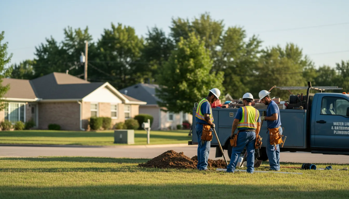 Residential water line and bathroom plumbing service in Allen, NE